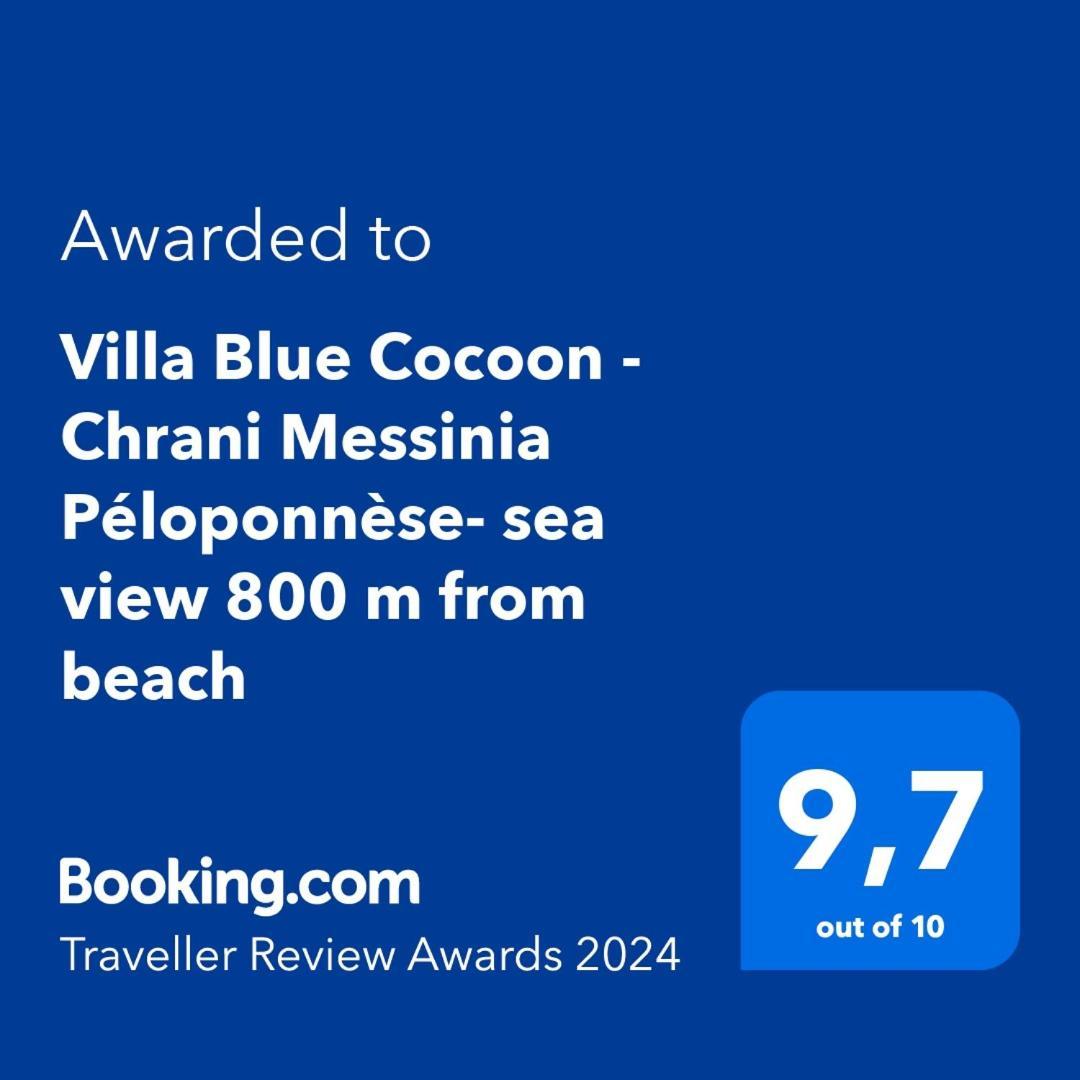 Villa Blue Cocoon - Chrani Messinia Peloponnese- Sea View 800 M From Beach Eksteriør bilde