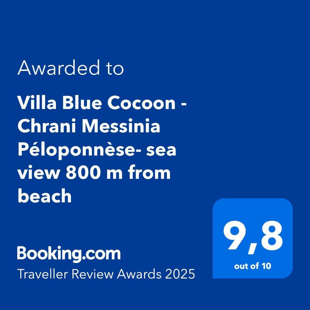 Villa Blue Cocoon - Chrani Messinia Peloponnese- Sea View 800 M From Beach Eksteriør bilde